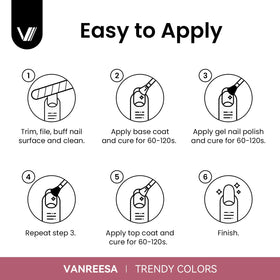 VANREESA hands under LED lamp demonstrating quick salon-style curing