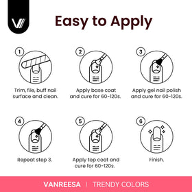 VANREESA finished manicure on hands showing salon-quality results