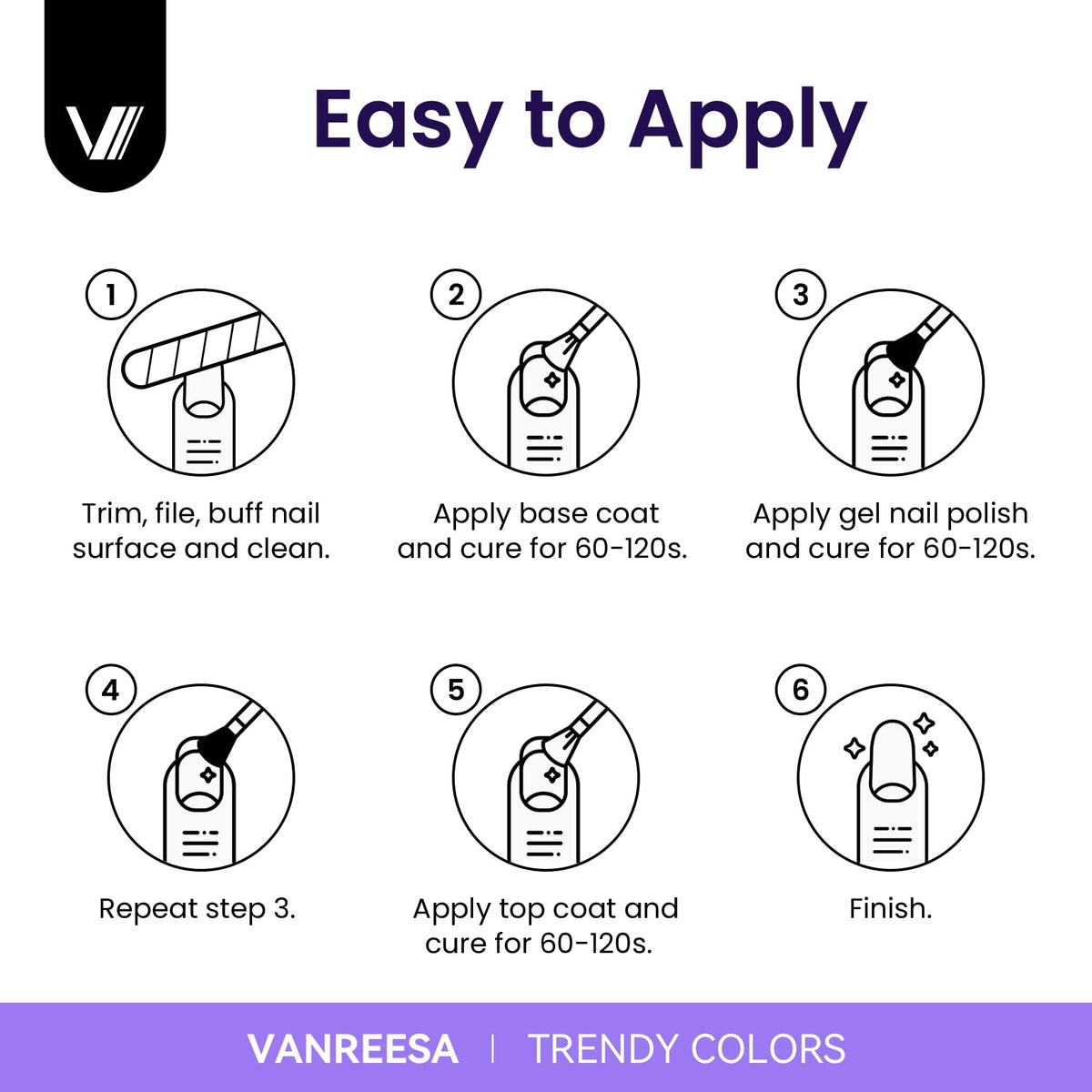 VANREESA home salon scene with finished nails showcasing professional results