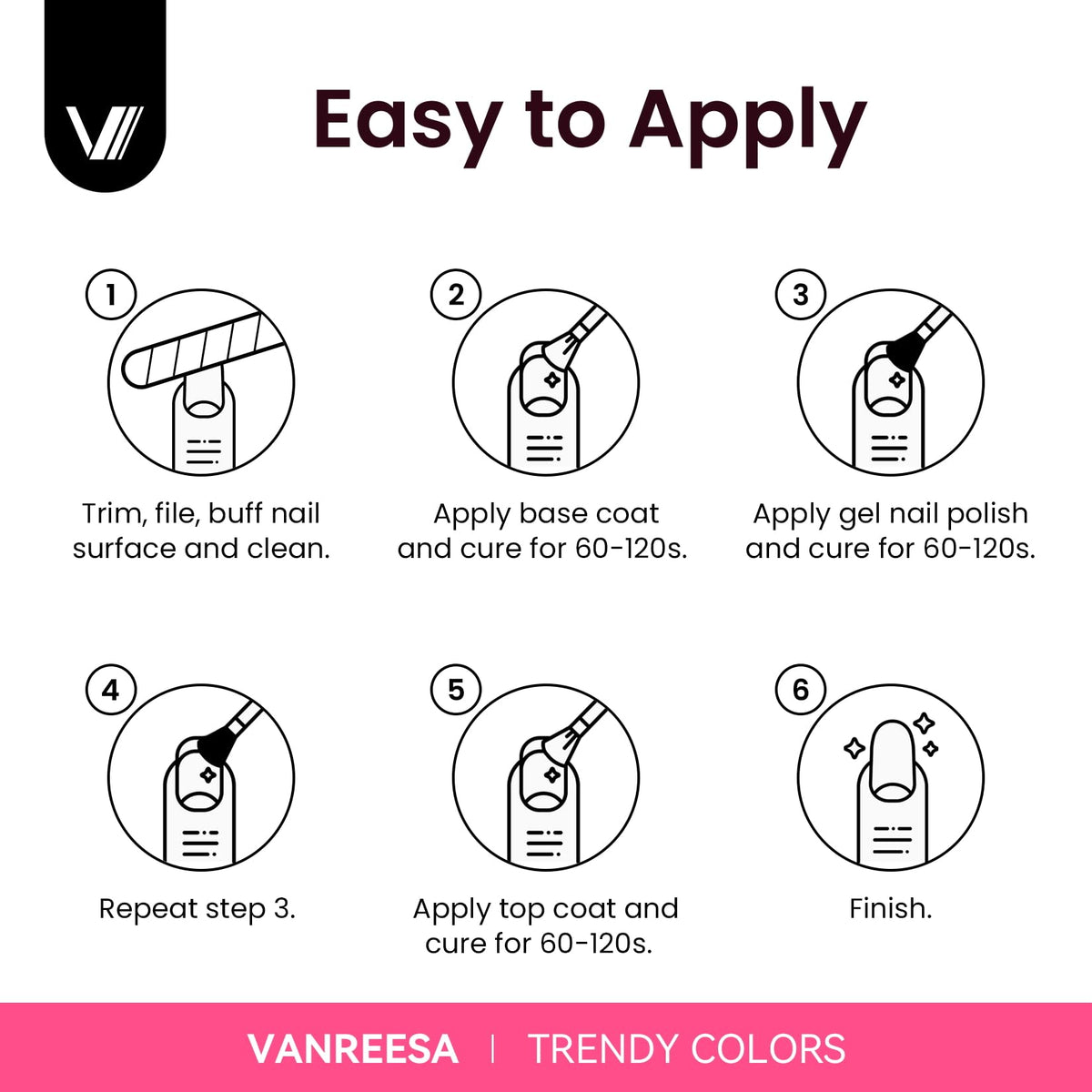 VANREESA lifestyle shot of woman using kit to achieve salon-style nails
