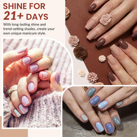 VANREESA manicure in use hand under lamp demonstrating quick curing and polished finish benefit
