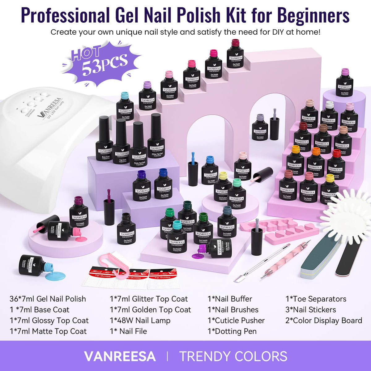 VANREESA two swatch boards displaying true color previews for selection