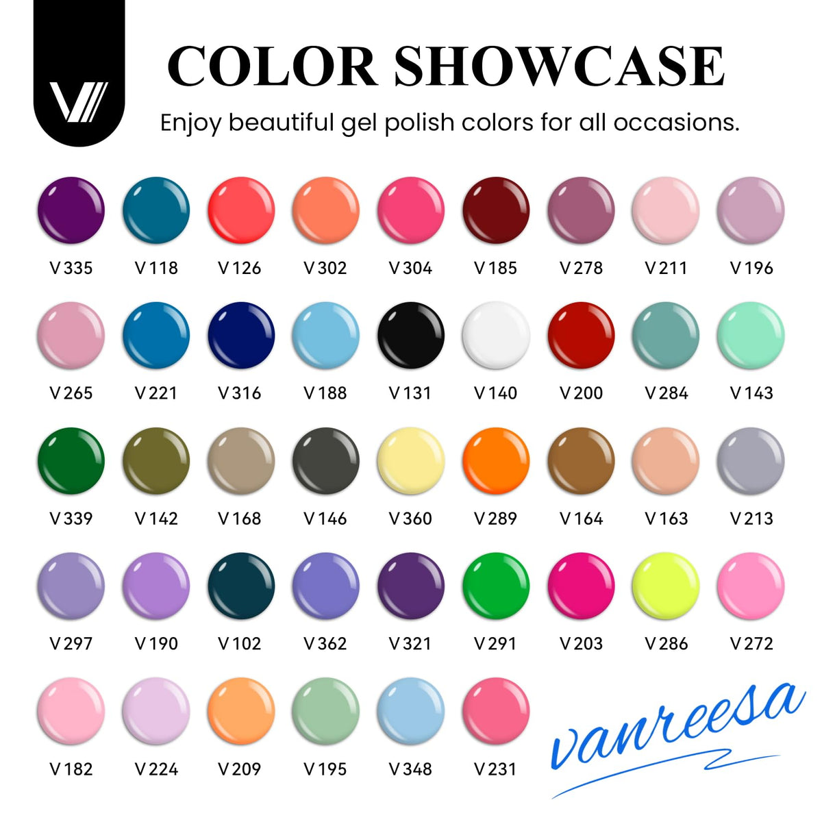 VANREESA open box arranged bottles showing range for quick selection