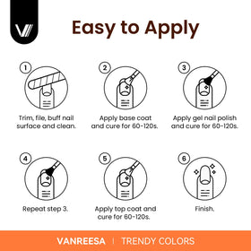 VANREESA salon-at-home lifestyle scene showing user applying polish with ease benefit