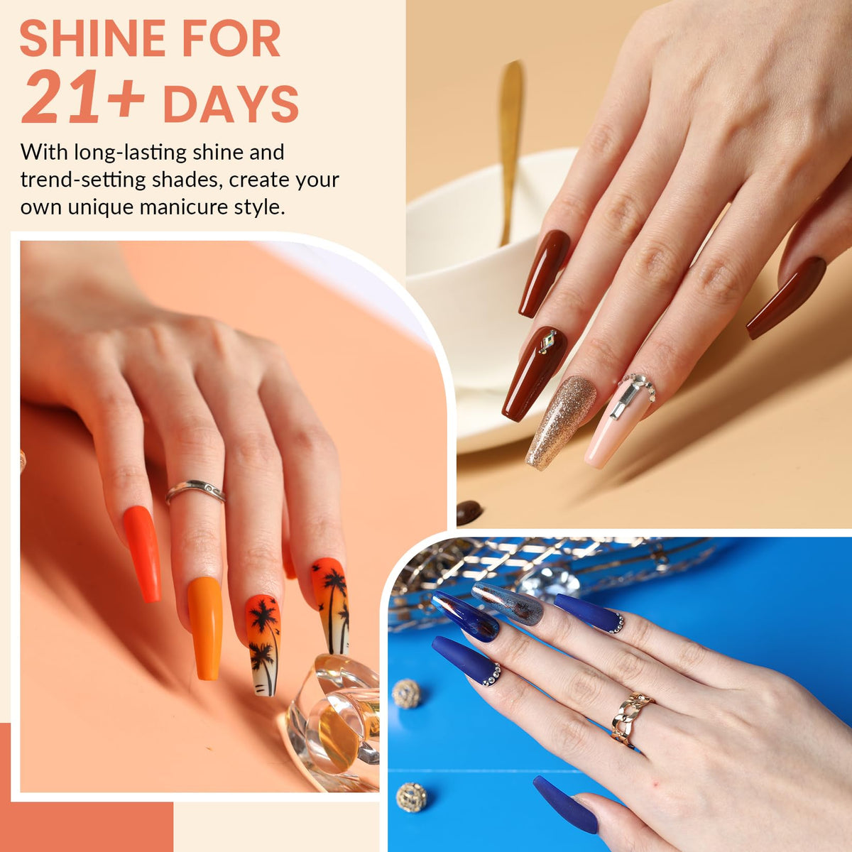 VANREESA nail wheel swatches displaying true color payoff and finish