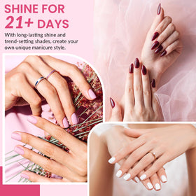 VANREESA polish swatches showing glossy and matte finish options clearly