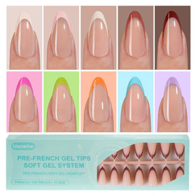 Vansiho front packaging showing full 300-piece French gel tip kit and convenience