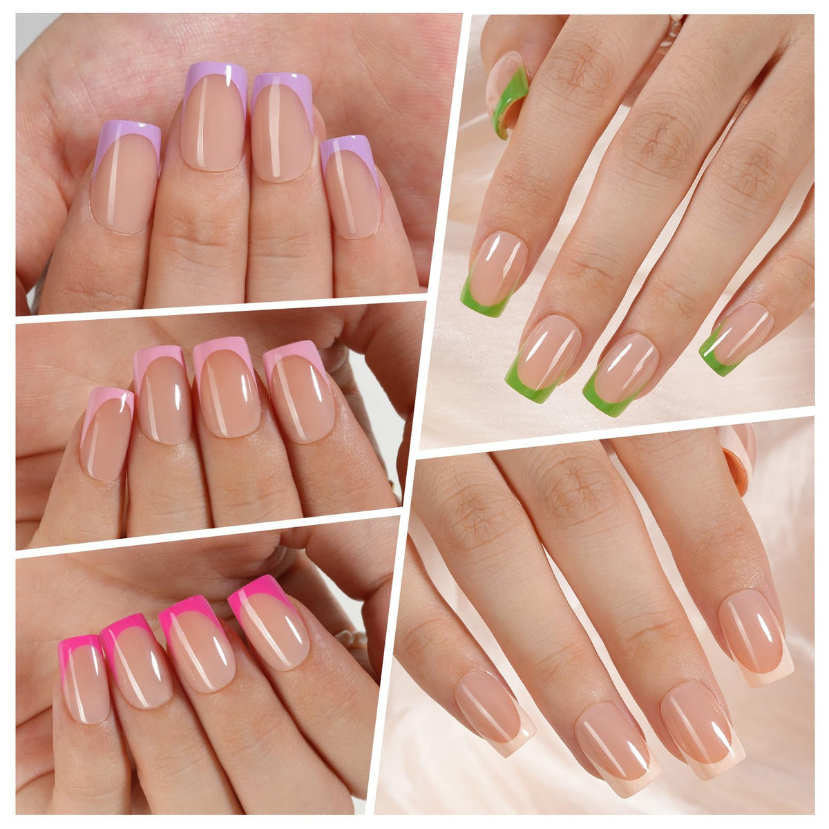 Vansiho press-on tip applied to natural nail showing seamless fit benefit: natural look