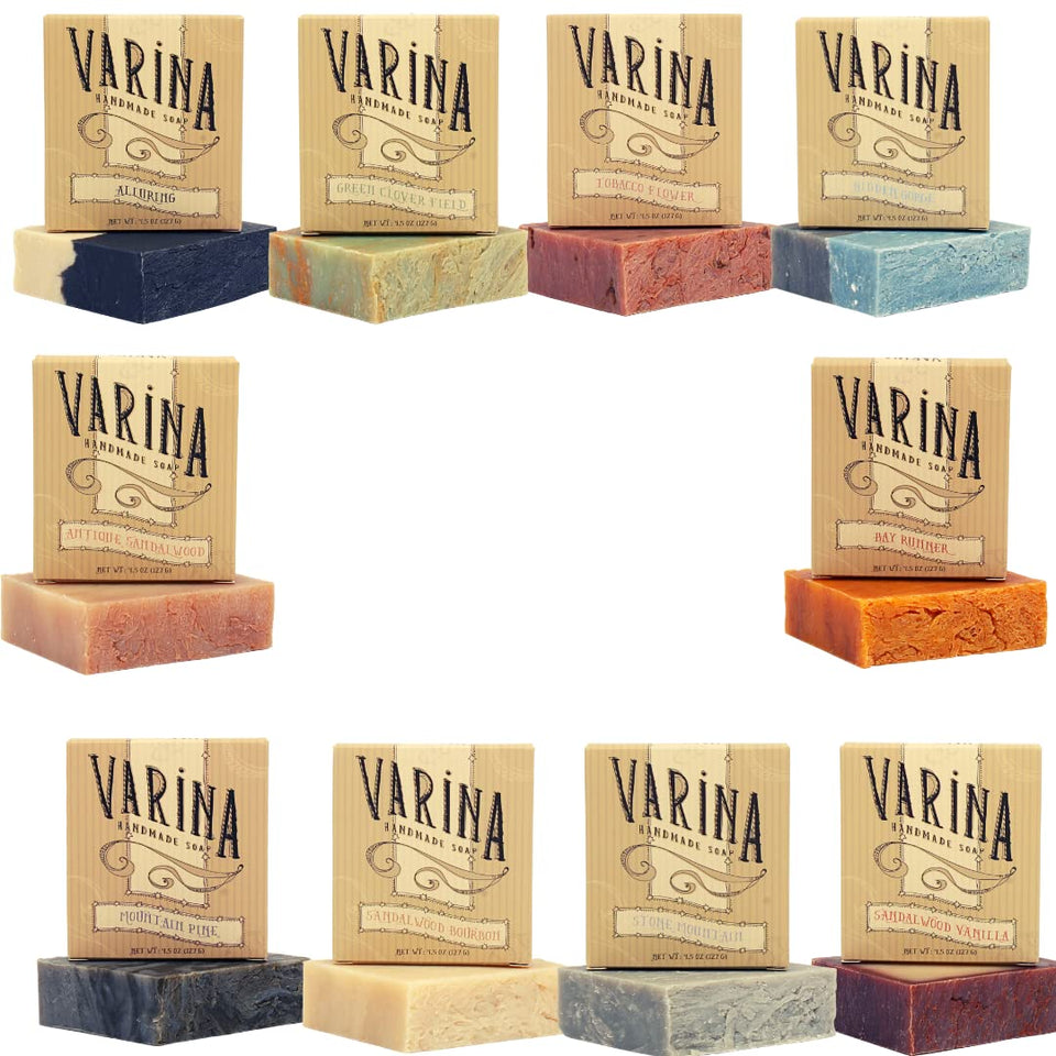 Varina front packaging 10-pack shows assortment and convenience