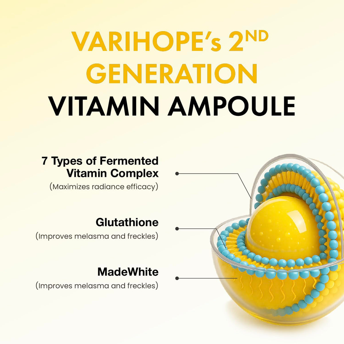 VARIHOPE ampoule staged in a bathroom routine showing daily use convenience