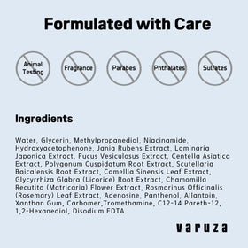 varuza recycle and claims icons showcasing clean, ethical benefits