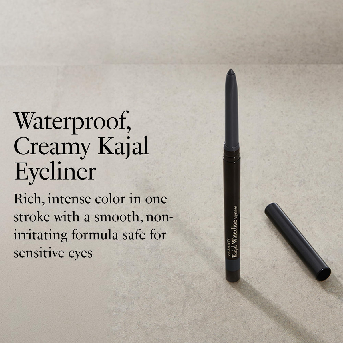 VASANTI close-up of slate grey tip for precise application benefit