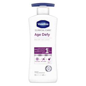 Vaseline front bottle showing label and easy-pour benefits