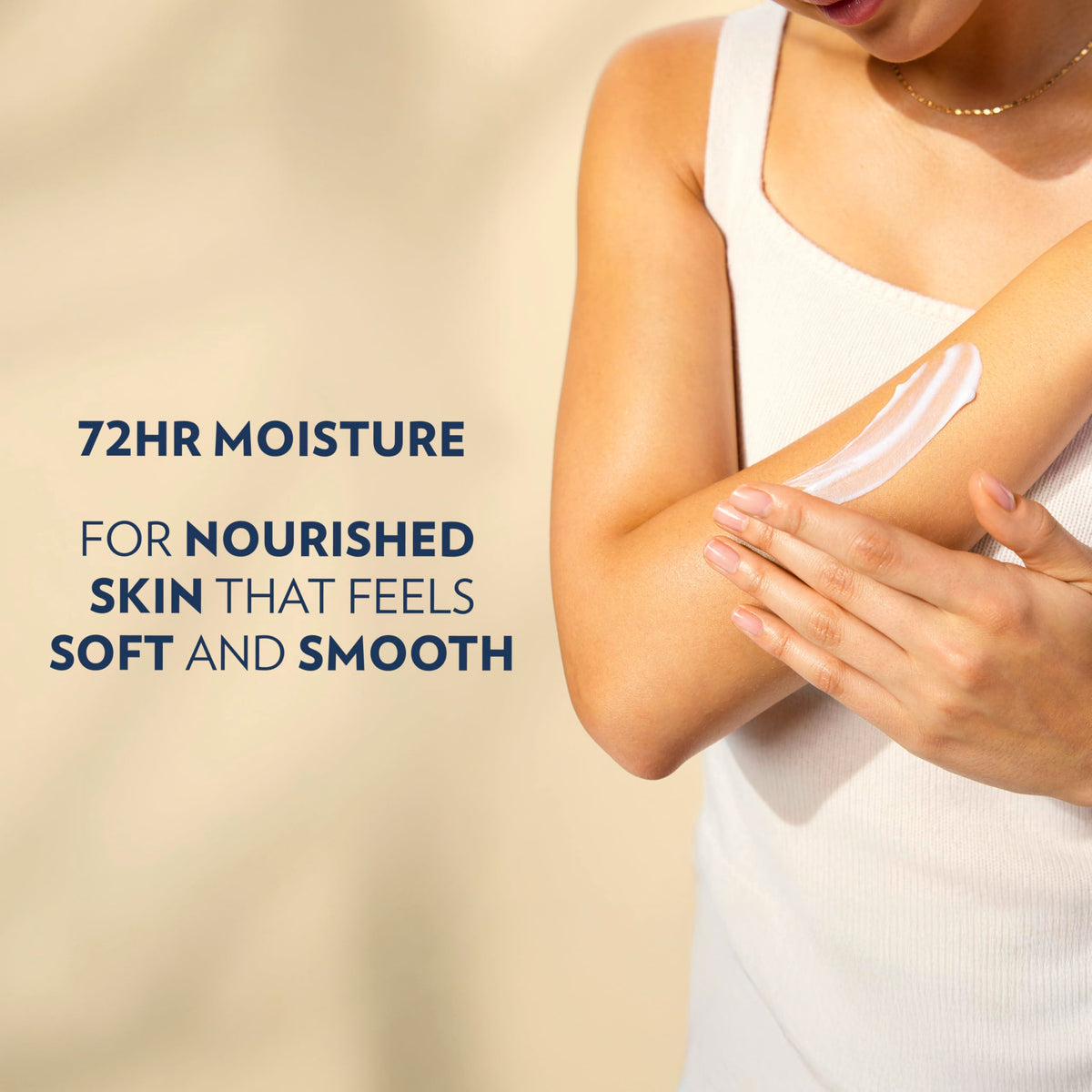 Vaseline applied on arm illustrating immediate non-greasy hydration