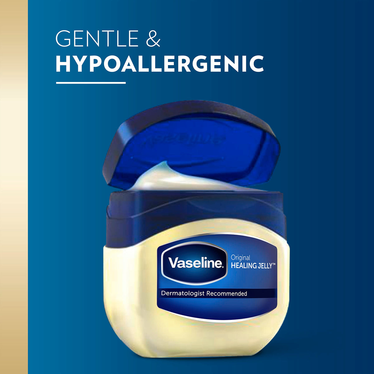 Vaseline applied to dry elbow demonstrating soothing protection benefit