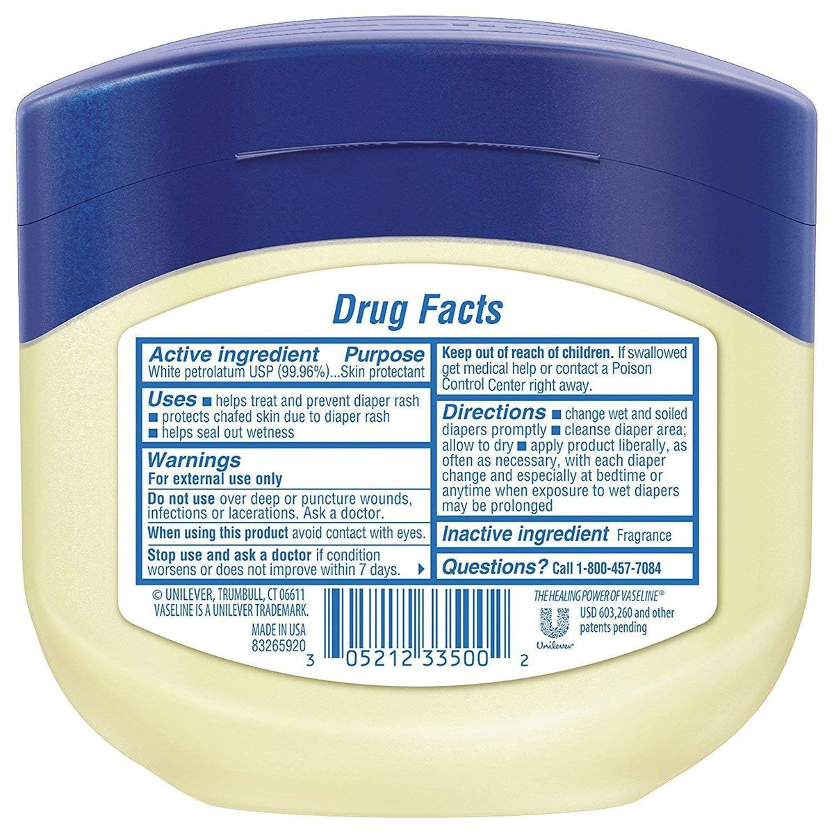 Vaseline before and after image showing improved dry patch comfort