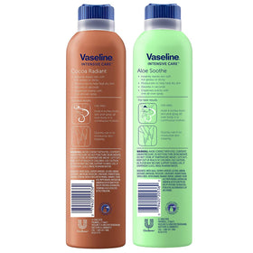 Vaseline close-up of cocoa butter spray texture highlighting rich nourishment