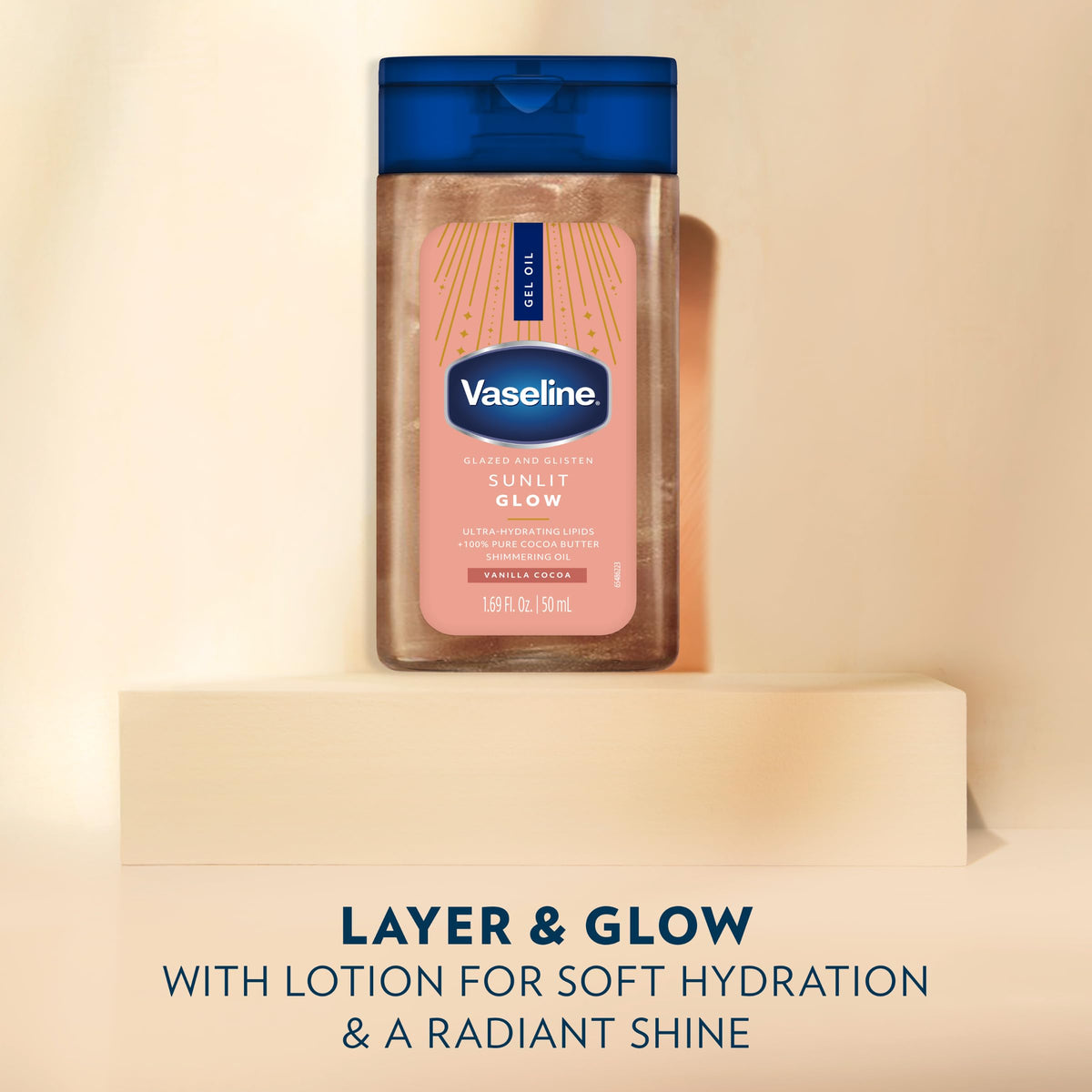 Vaseline close-up gel texture highlighting smooth glide and quick absorption