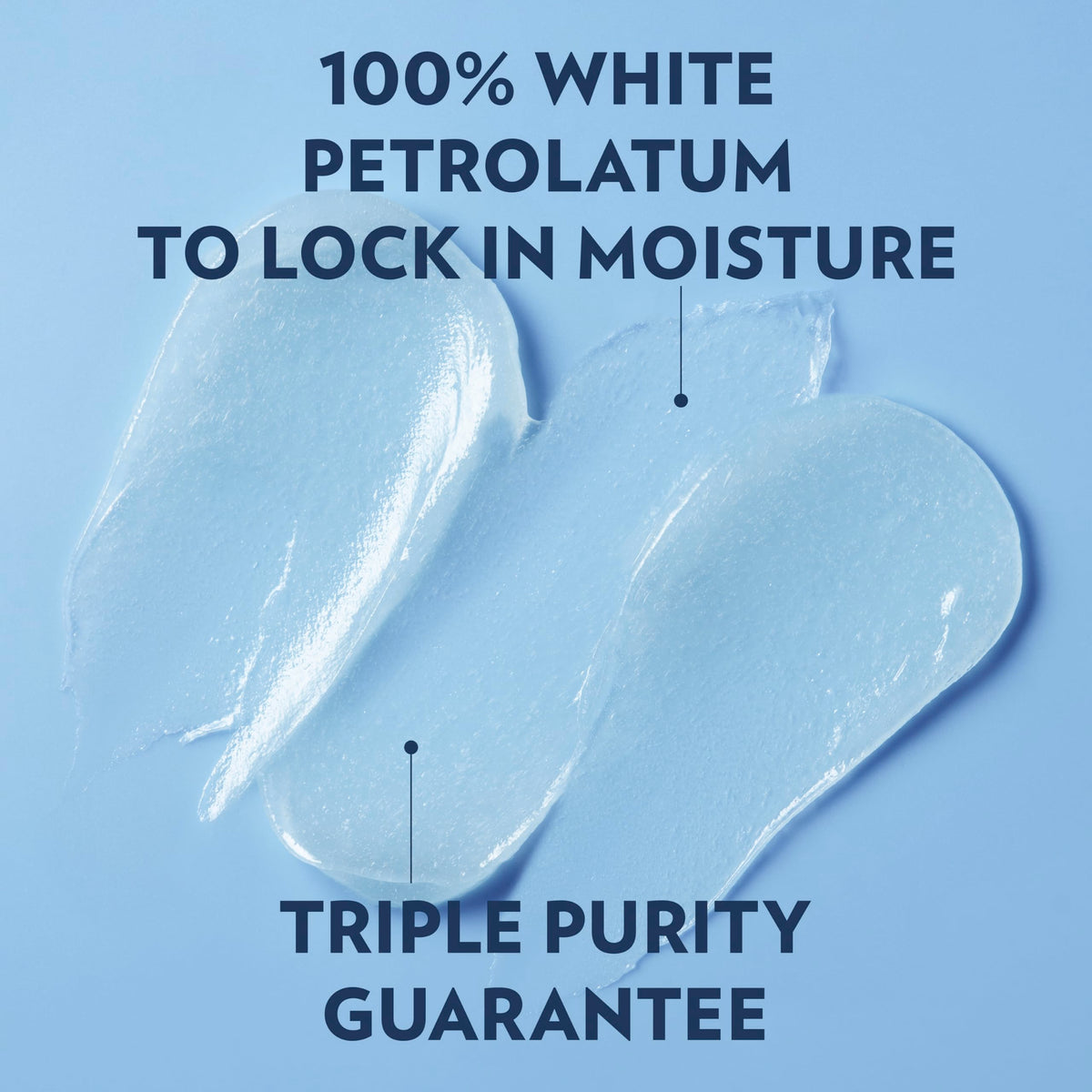 Vaseline texture close-up showing smooth jelly and moisturizing benefit