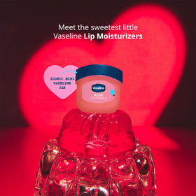 Vaseline balm texture close-up for Rosé, smooth glossy finish that hydrates lips
