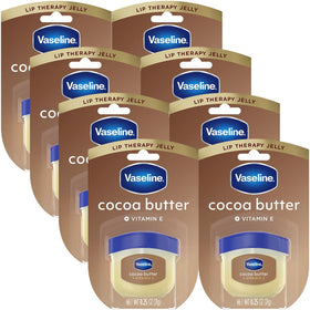 Vaseline front packaging showing cocoa butter mini jar and product benefit