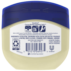 Vaseline open tub texture showing cocoa butter-rich smoothness