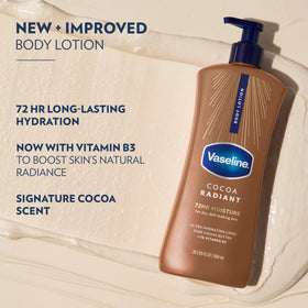 Vaseline bottle next to common items showing size comparison and value pack