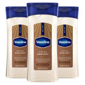 Vaseline front packaging showing three bottles for consistent hydration