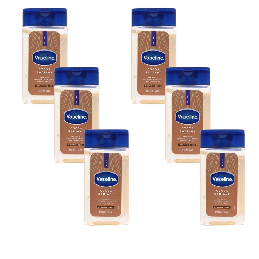 Vaseline front packaging showing travel-size bottle and cocoa scent benefits
