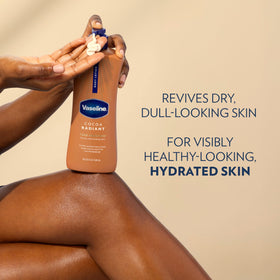 Vaseline bottle with recycled-plastic badge emphasizing eco-conscious packaging