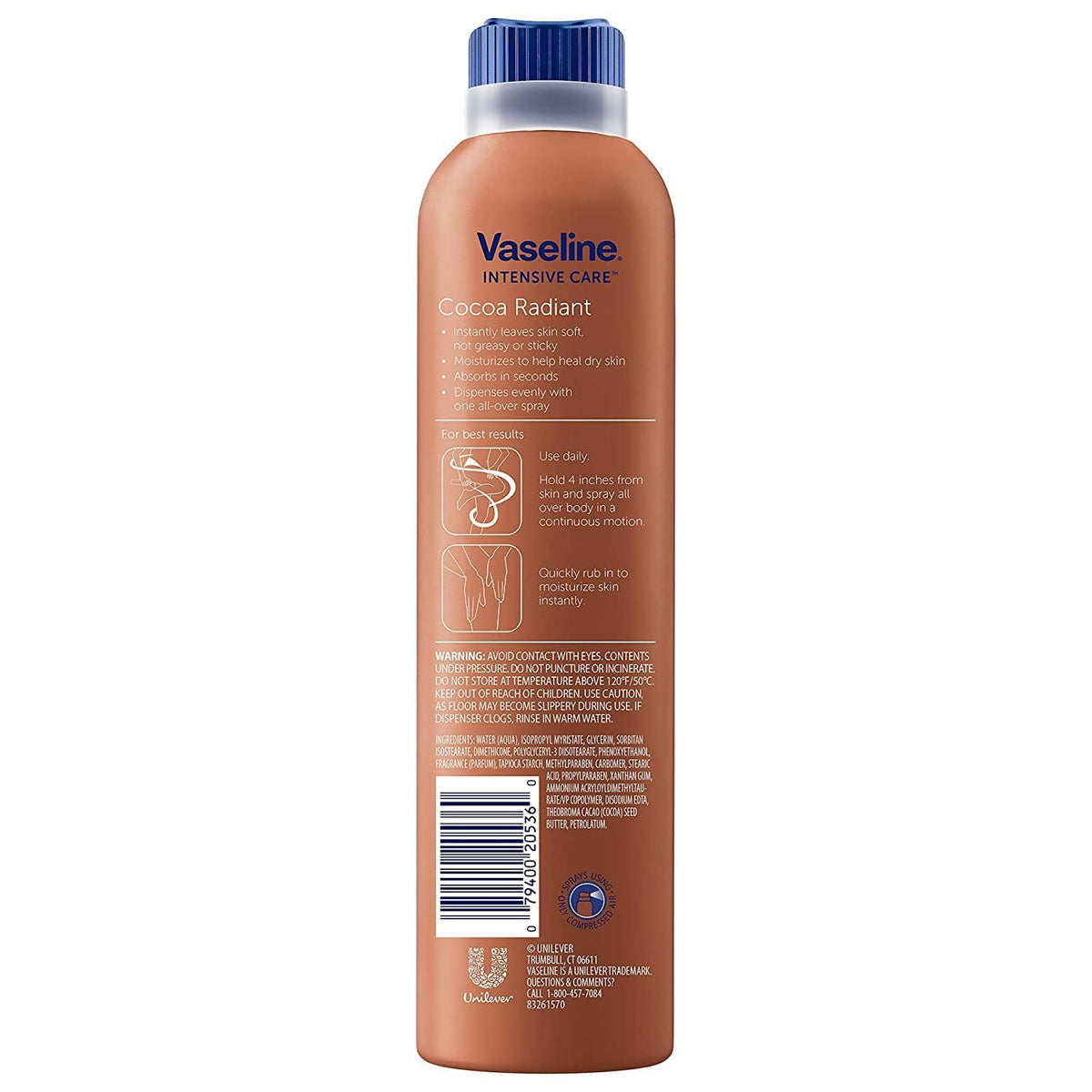 Vaseline cocoa radiant texture close-up highlighting smooth cocoa butter moisture