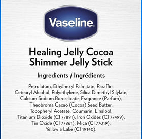 Vaseline cocoa shimmer on legs with evening outfit illustrating subtle luminous finish