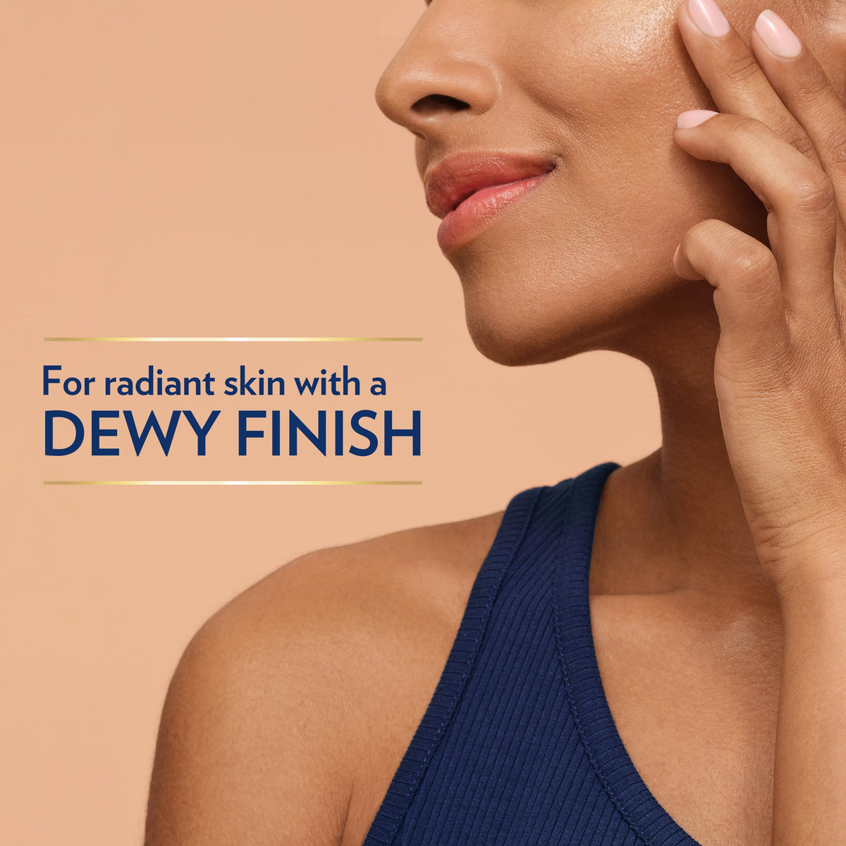 Vaseline applied on cheekbone for subtle glow and natural radiance