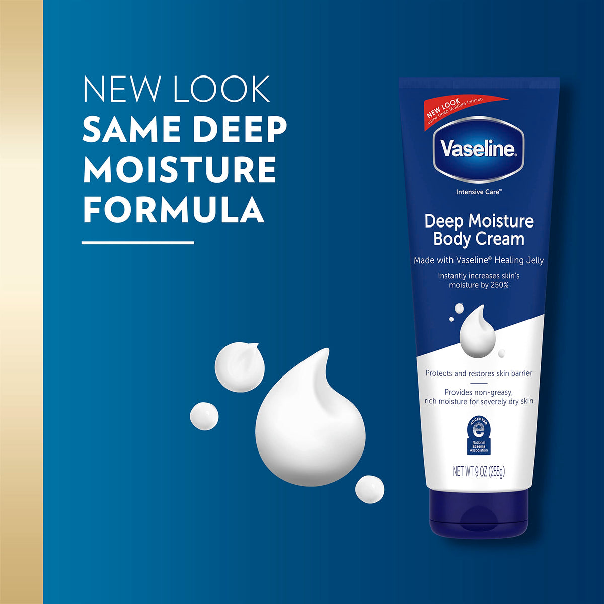 Vaseline cream texture close-up showing rich smoothness and easy spreadability