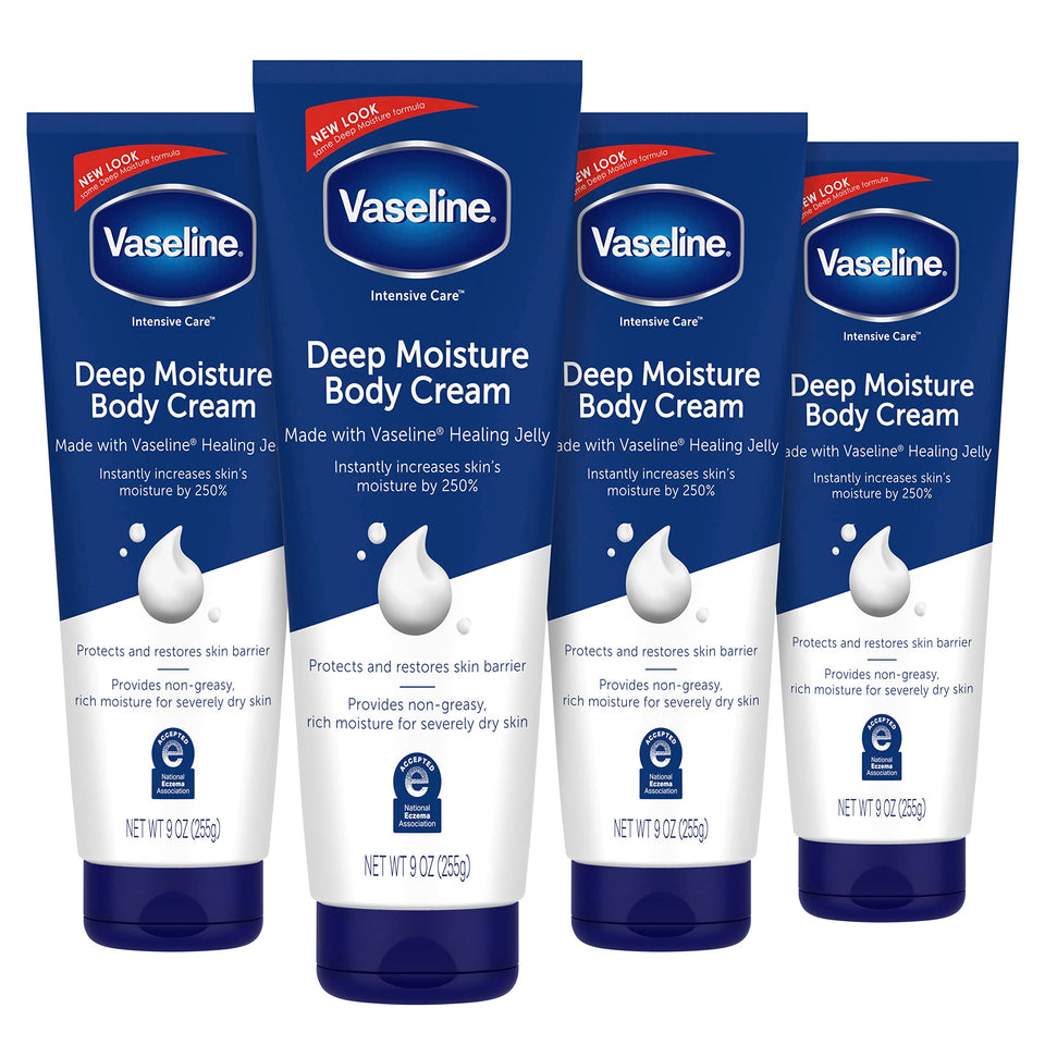 Vaseline front packaging with product name and pack details for quick ID and purchase