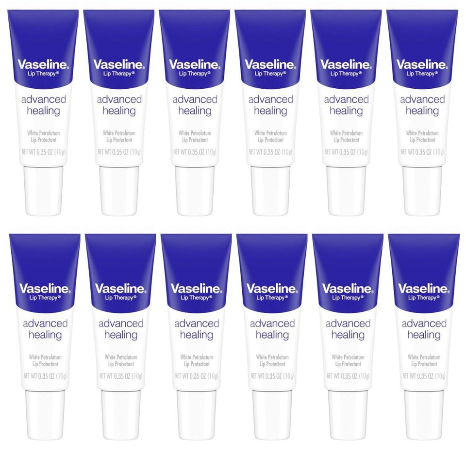 Vaseline front packaging showing 12-pack and travel-ready benefit
