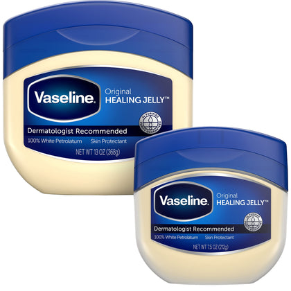 Vaseline front packaging bundle showing both jar sizes and clear protection benefit