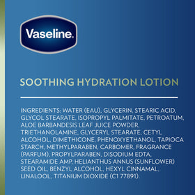 Vaseline aloe ingredient visual with plant emphasizing soothing aloe benefit