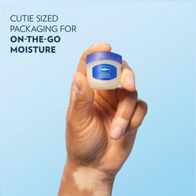 Vaseline jar in pocket demonstrating portable on-the-go benefit