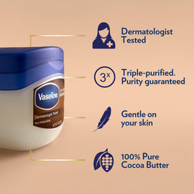 Vaseline jar in hand showing travel-size scale and easy portability