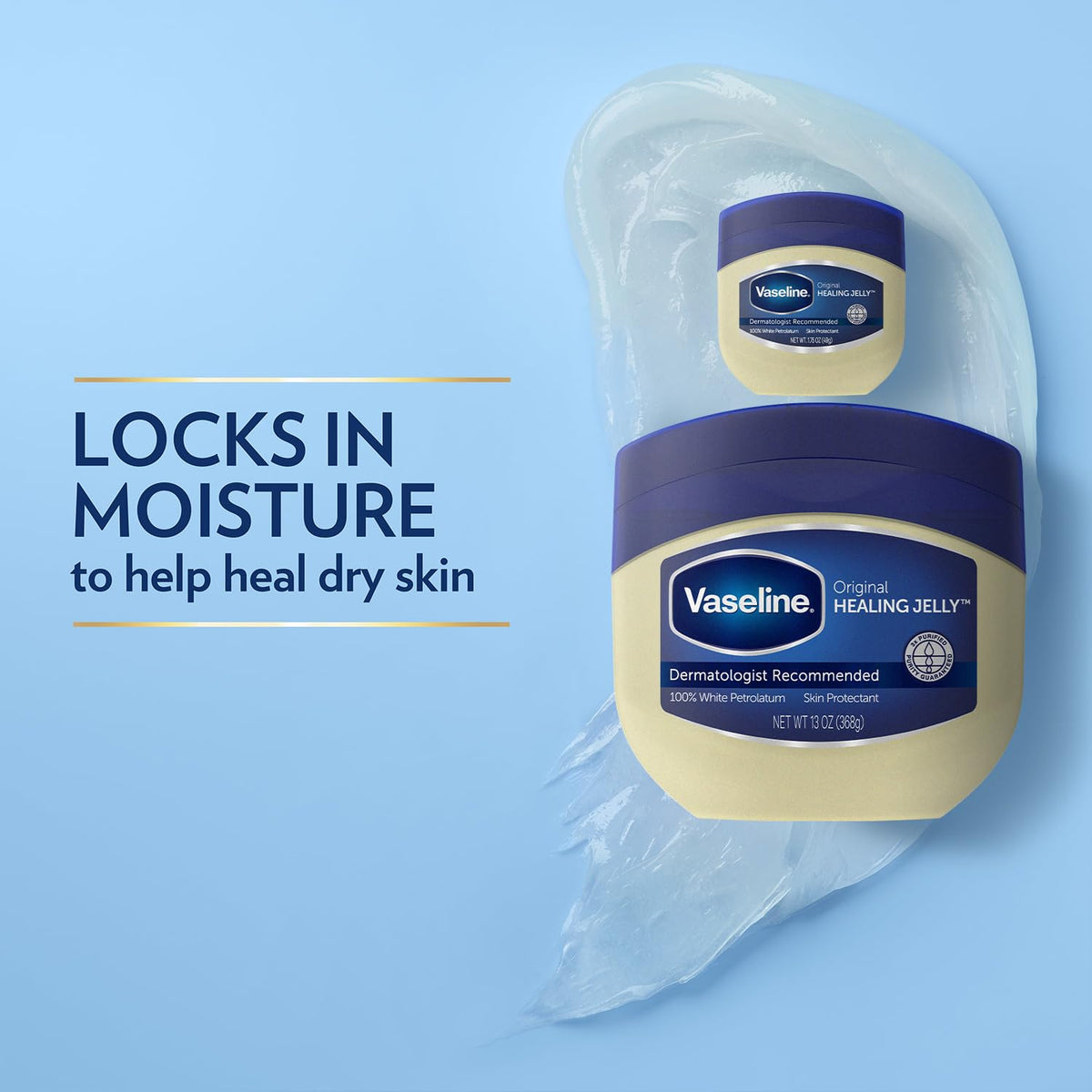 Close-up of Vaseline label detail showing unscented and hypoallergenic