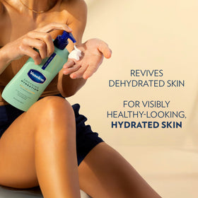 Vaseline label close-up highlighting aloe vera and ultra-hydrating lipids