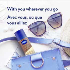 Vaseline products on a bathroom vanity conveying everyday skincare routine