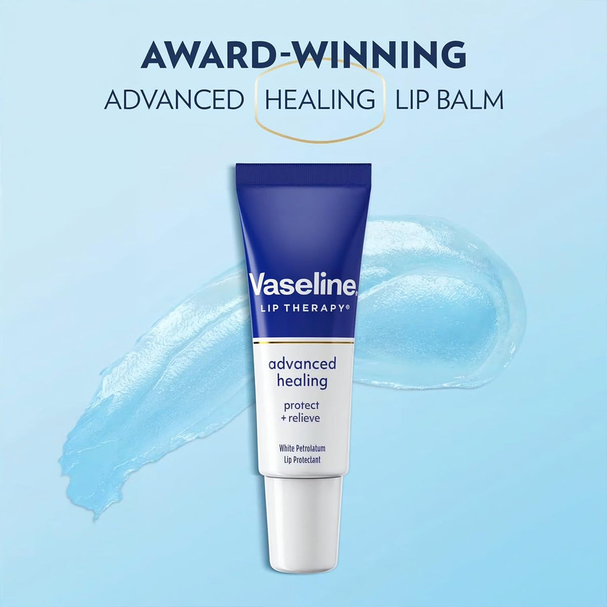 Vaseline lip application demo illustrating quick soothing effect