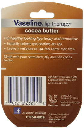 Vaseline cocoa butter balm texture close-up illustrating smooth application benefit