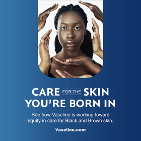 Close-up lotion texture from Vaseline showing rich non-greasy moisturization