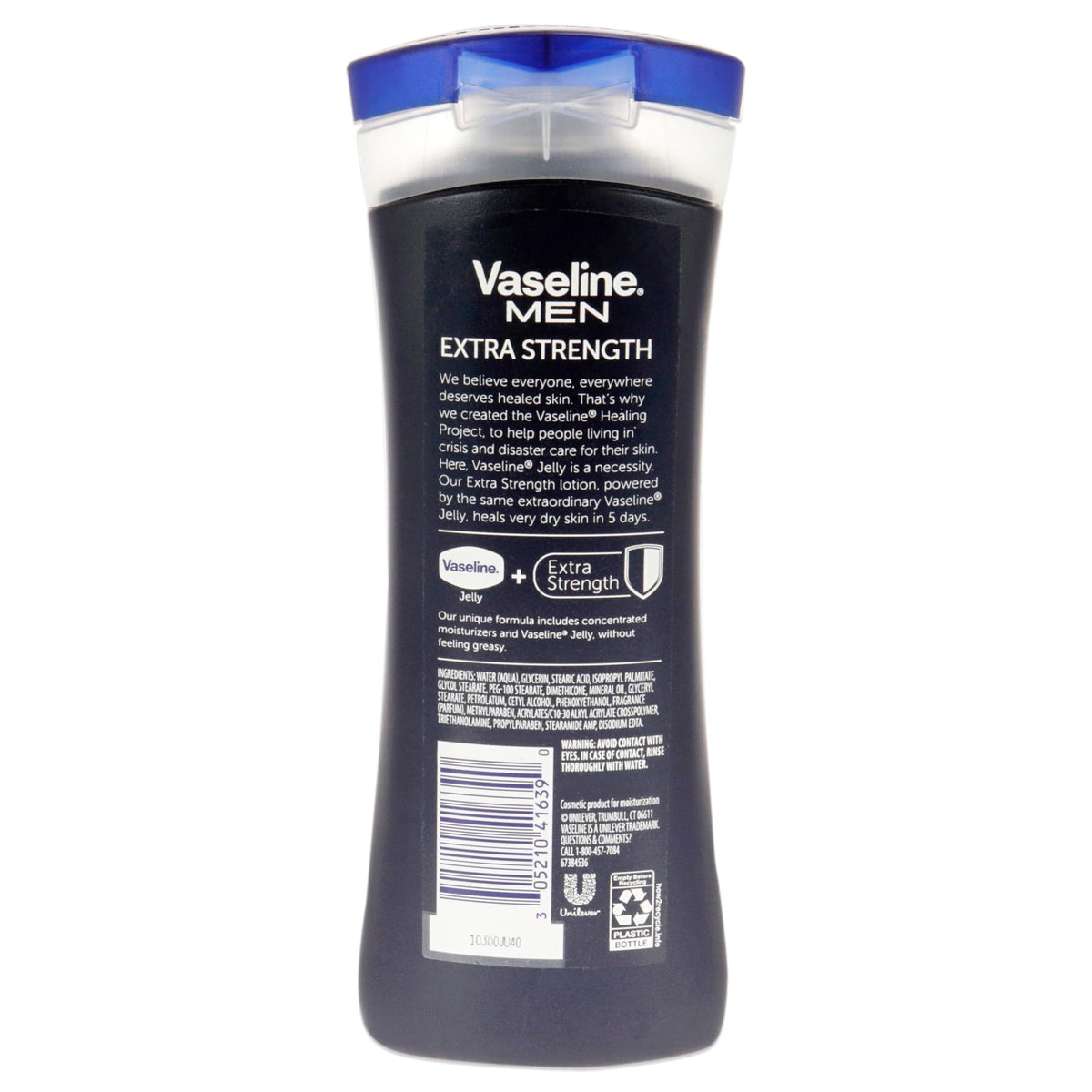 Vaseline texture in hand demonstrating fast-absorbing hydration benefit