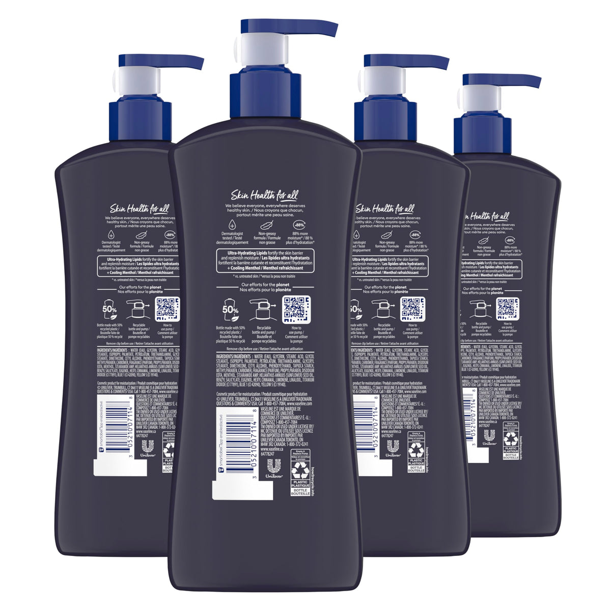 Vaseline pump dispensing lotion for easy daily application benefit