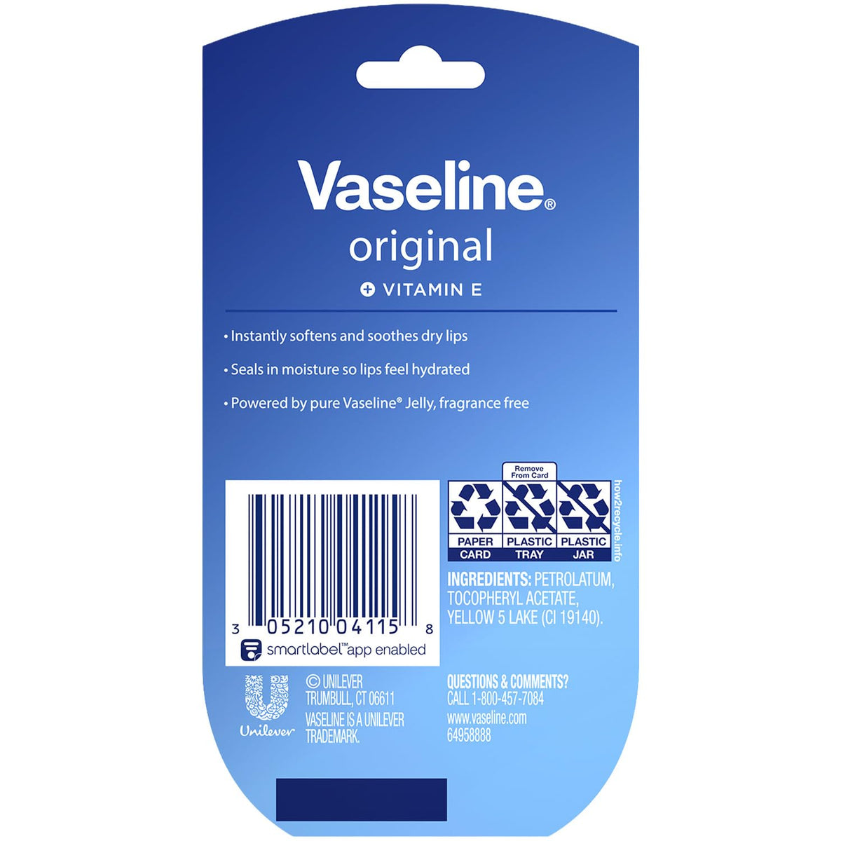 Vaseline mini jar open top showing smooth balm for easy application