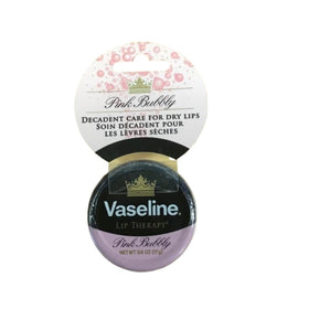 Vaseline Pink Bubbly size comparison in hand demonstrating portable 17g convenience